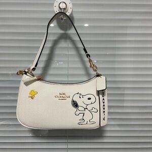 Coach Teri Shoulder Bag In Signature Canvas With Snoopy